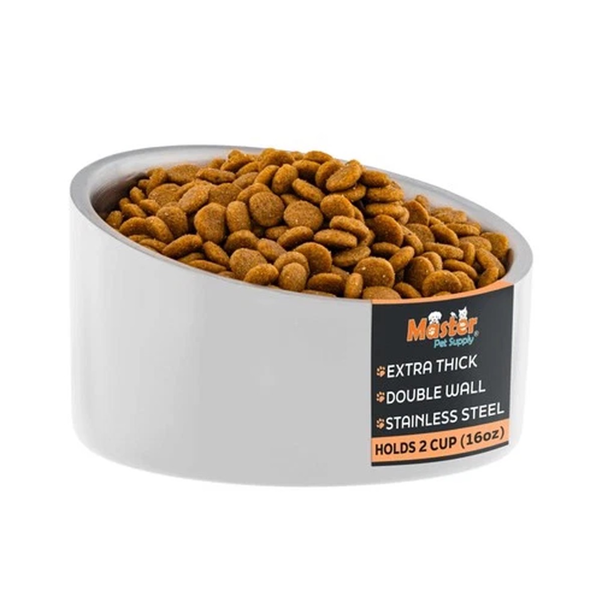 master-pet-supply-slanted-medium-double-wall-bowl-anti-skid-bone-white