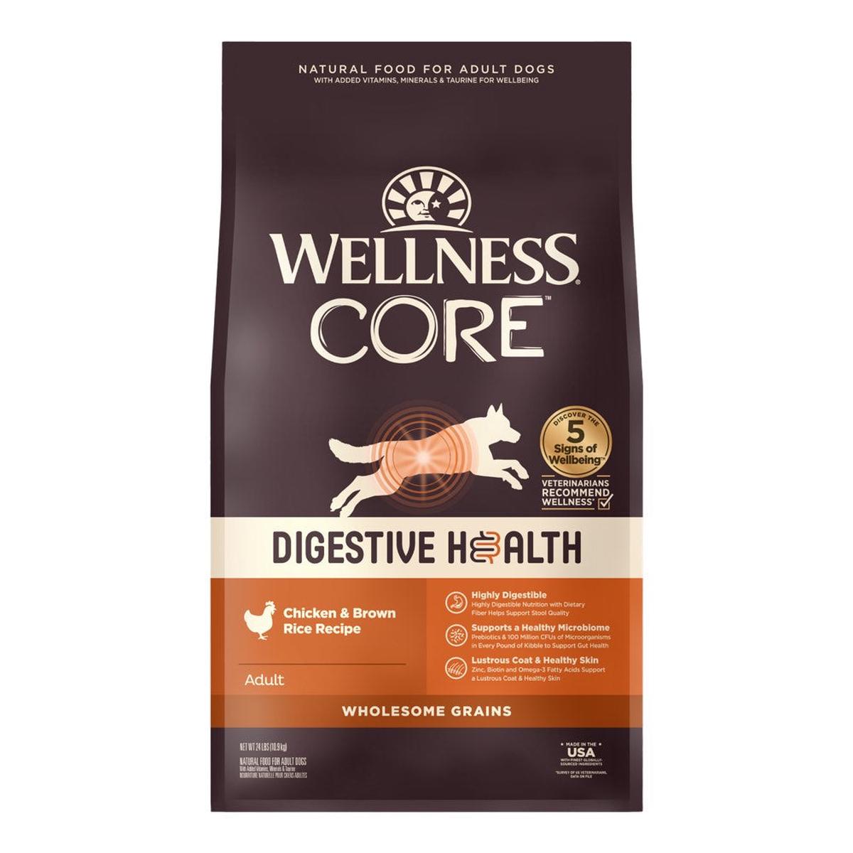 free-treat-w-24lb-wellness-core-digestive-health-chicken-brown-rice-adult-dry-dog-food